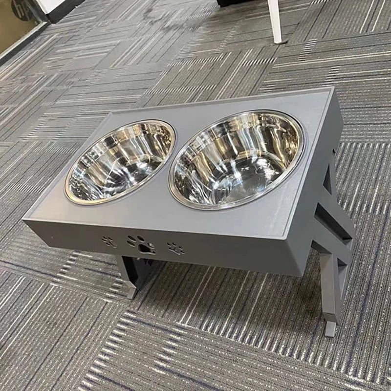Comedero Doble para Perros con Soporte de Altura Ajustable