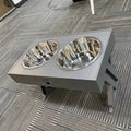 Comedero Doble para Perros con Soporte de Altura Ajustable